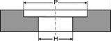 PROMAT Schleifbockscheibe Ø150 x B20 x 32 mm, Körnung 80, Form A, Aluminiumoxid