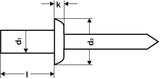 GESIPA Dichtblindniet CAP® Nietschaft 4x8 mm Alu/Stahl 500 Stück wasserdicht