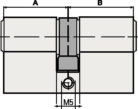 BKS Profildoppelzylinder PZ 8800 27/40 mm mit 3 Schlüsseln, verschiedenschließend, vernickelt