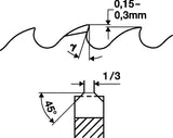 TECWERK Metallkreissägeblatt Form BW 250 mm HSS-Co für VA-Stahl, Z200, Bohrung 32 mm