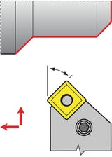 TECWERK Klemmdrehhalter PSSNR2525M12 – Stiftklemmung für Außendrehen, rechts