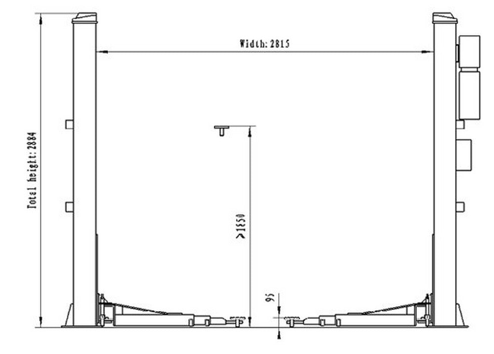 Falco Sollevatori Profi 2-Säulen Hebebühne Premium Black 4000kg 230V - VL35F230