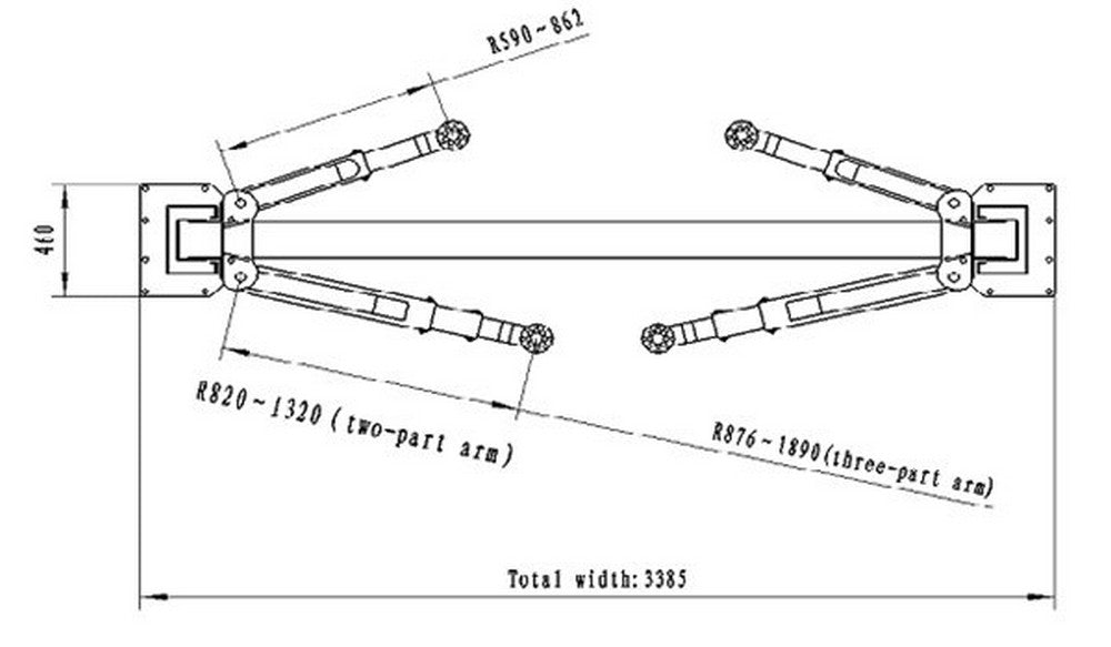 Falco Sollevatori Profi 2-Säulen Hebebühne Premium Black 4000kg 230V - VL35F230