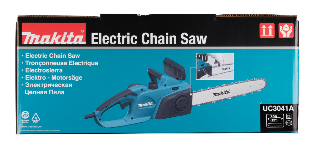 Makita Elektro-Kettensäge – 1.800 W, 30 cm Schwert, 14,5 m/s Kettengeschwindigkeit - UC3041A