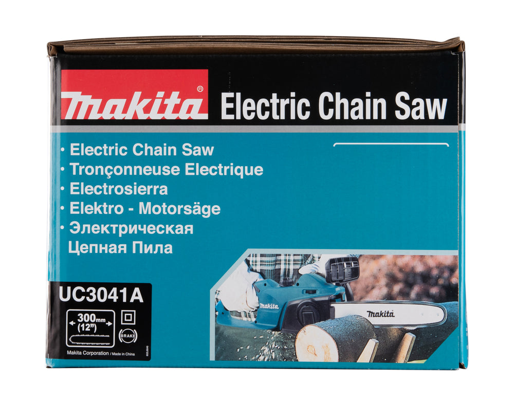 Makita Elektro-Kettensäge – 1.800 W, 30 cm Schwert, 14,5 m/s Kettengeschwindigkeit - UC3041A