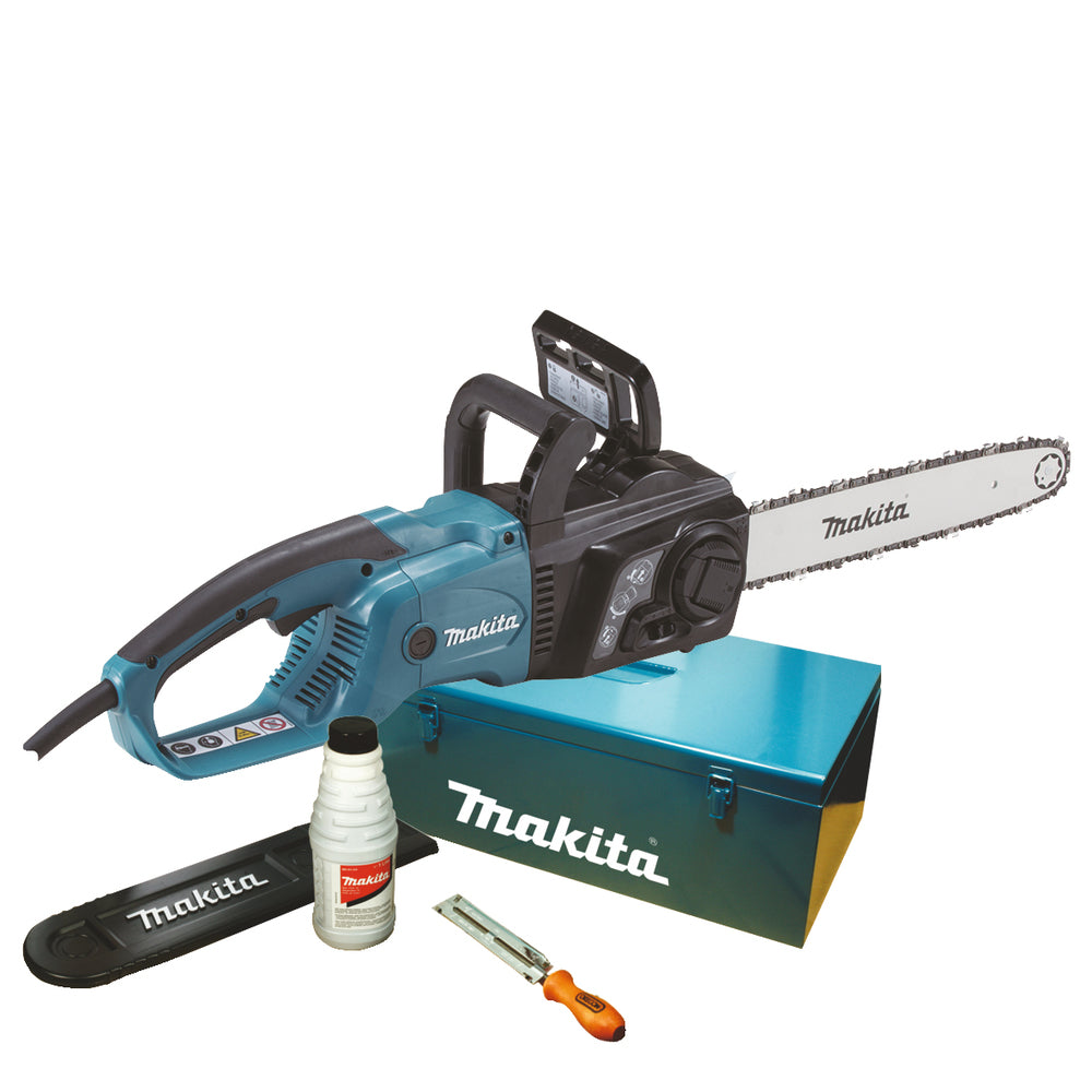 Makita Elektro-Kettensäge – 2.000 W, 35 cm Schwert, 14,5 m/s, inkl. Stahlkoffer - UC3551AK