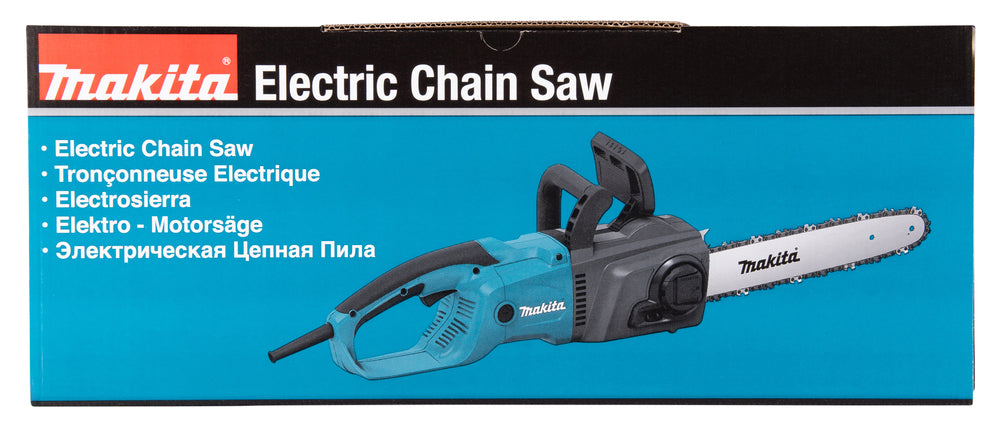 Makita Elektro-Kettensäge – 2.000 W, 35 cm Schwert, 14,5 m/s Kettengeschwindigkeit - UC3551A