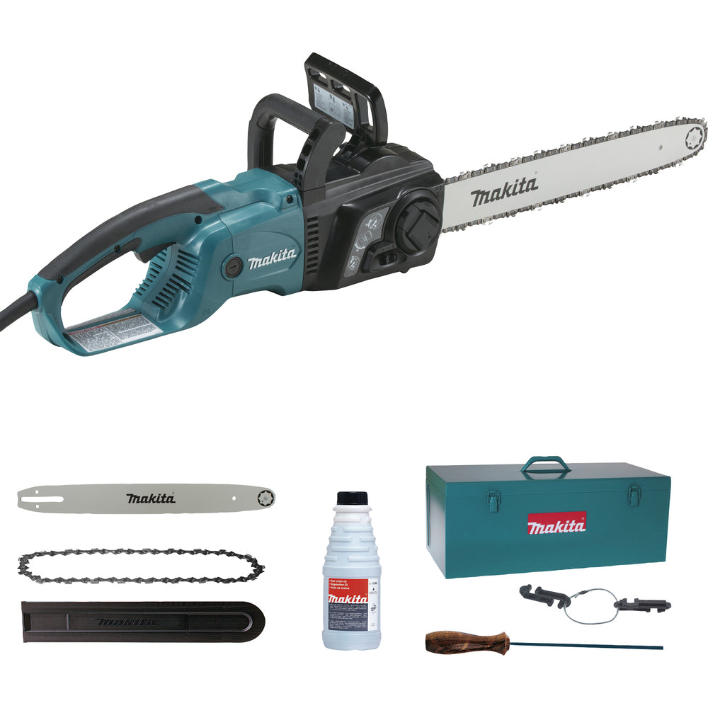 Makita Elektro-Kettensäge – 2.000 W, 40 cm Schwert, 14,5 m/s, inkl. Stahlkoffer - UC4051AK