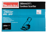 Makita Akku-Vertikutierer – 38 cm Arbeitsbreite, 50L Fangkorb & 2 Akku-Steckplätze - UV001GZ