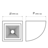ASLO 12W LED Design Außenleuchte Outdoor - IP65 3000K warmweiß - LED-Außenwandleuchte Anthrazit - ASAL1230