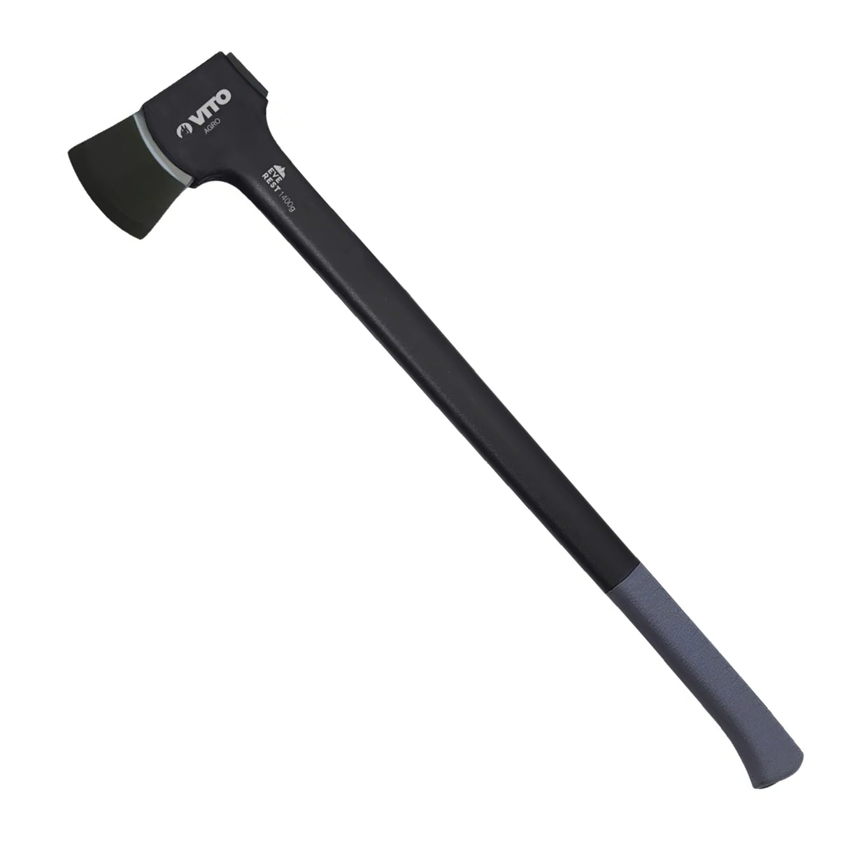 VITO EVEREST 1.4kg Axt, Outdoor-Werkzeug mit Klinge aus Stahl geschmiedet - Stiel aus Fiberglas -