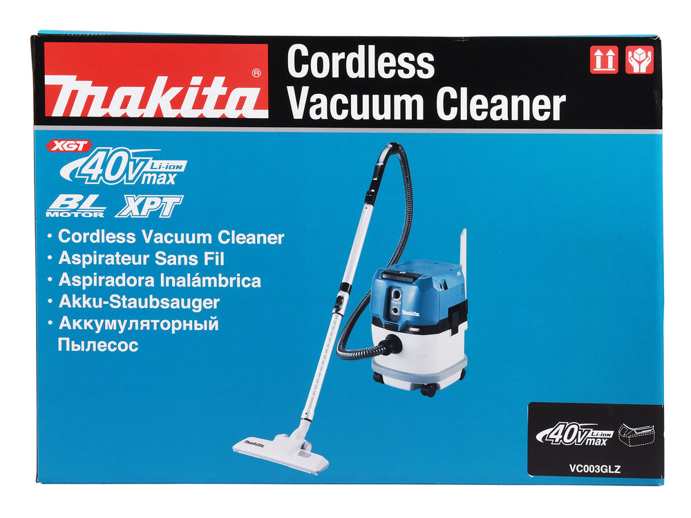 Makita Akku-Staubsauger Staubklasse L – 2 Akku-Steckplätze & Nass-/Trockenbetrieb - VC003GLZ