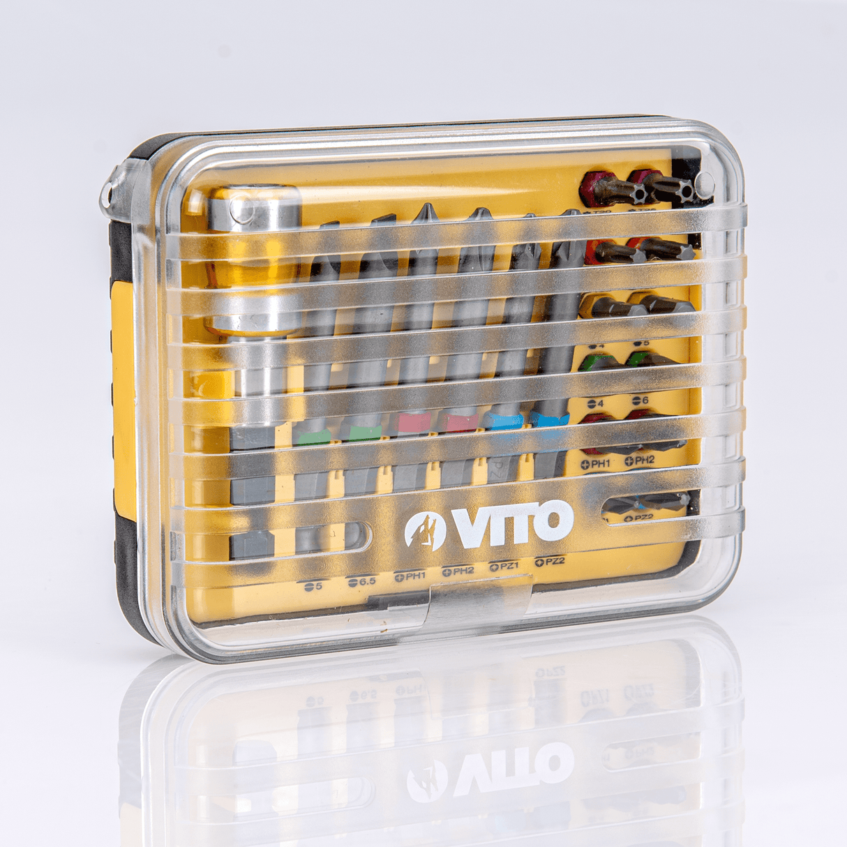 VITO Akkuschrauber-Bit-Satz - 19-teilig, Box - S2-Stahlwerkstoff