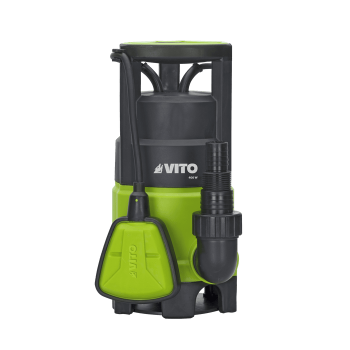 VITO Tauchpumpe für schmutziges Wasser 7500 L/h 400W - Schmutzwasserpumpe Partikelgröße 35 mm