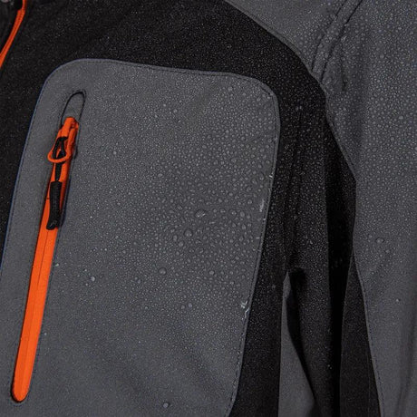 VITO Wasserdichte Outdoor-Arbeitsjacke - Modell: FOG - Polarjacke für niedrige Temperaturen - Schutz vor Regen und Schnee - mit 3 Fronttaschen, Reißverschluss, hoher Kragen, verstärkte Nähe - Security - Tools.de TP Profishop GmbH