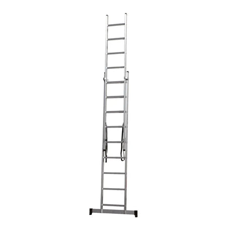 VITO 2-teilige Kombileiter mit je 14 Sprossen EN 131 Schiebeleiter aus Aluminium 2x14 Sprossen - VIEDQ4