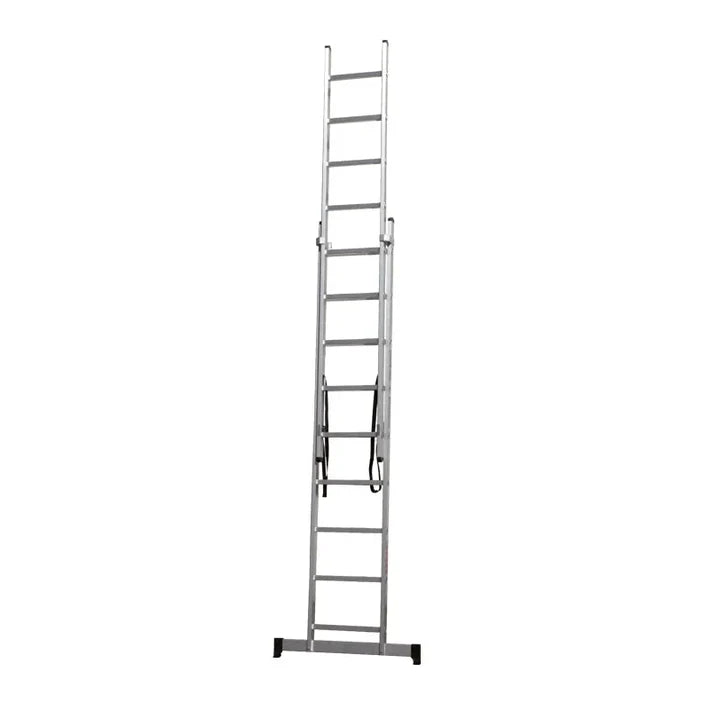 VITO 2-teilige Kombileiter mit je 12 Sprossen EN 131 Schiebeleiter aus Aluminium 2x12 Sprossen - VIEDQ35