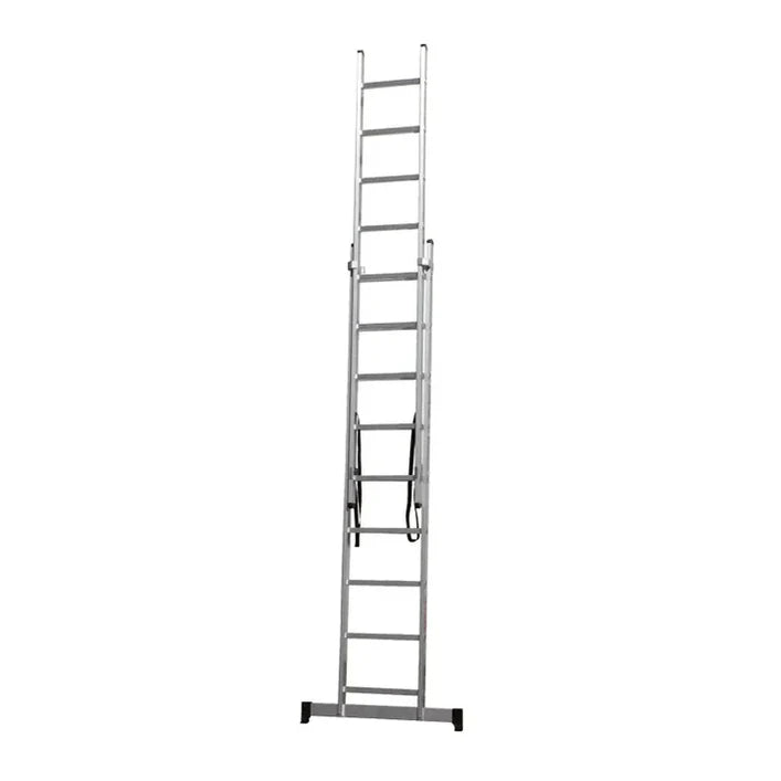 VITO 2-teilige Kombileiter mit je 17 Sprossen EN 131 Schiebeleiter aus Aluminium, 2x17 Sprossen