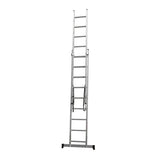 VITO 2-teilige Kombileiter mit je 17 Sprossen EN 131 Schiebeleiter aus Aluminium, 2x17 Sprossen
