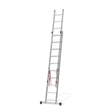 VITO 2-teilige Kombileiter mit je 17 Sprossen EN 131 Schiebeleiter aus Aluminium, 2x17 Sprossen