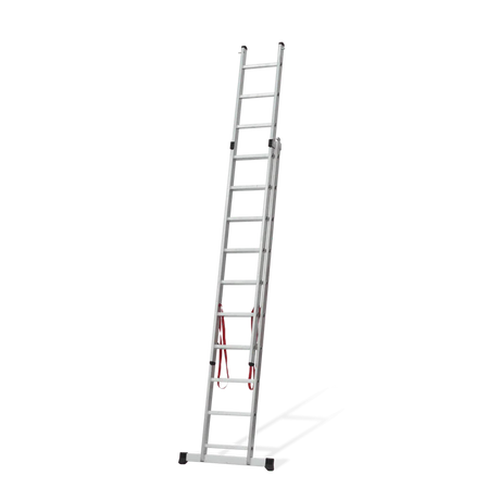 VITO 2-teilige Kombileiter mit je 12 Sprossen EN 131 Schiebeleiter aus Aluminium 2x12 Sprossen - VIEDQ35