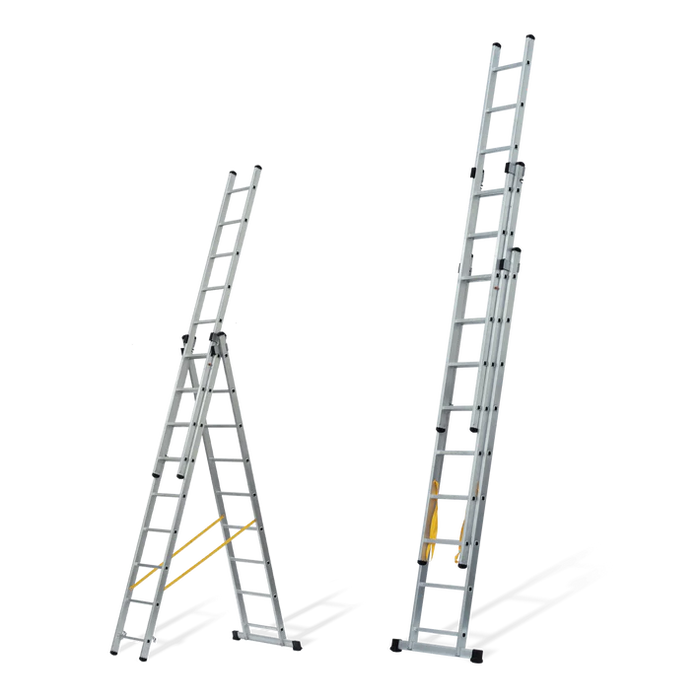VITO Kombileiter aus Aluminium 3x9 - 3-teilig - Höhe 5,22 m