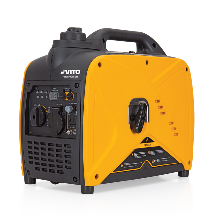 VITO Benzin Inverter Generator 1250W - 230V, 4-Takt-Motor, 1,5 PS Inverter Stromerzeuger