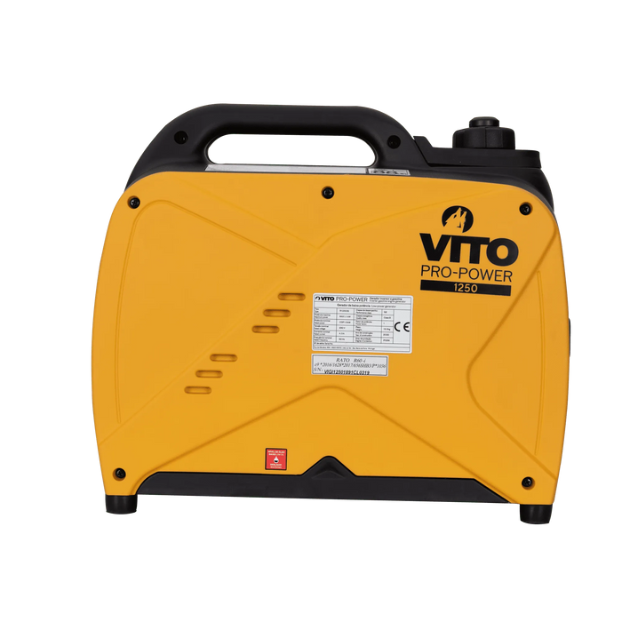 VITO Benzin Inverter Generator 1250W - 230V, 4-Takt-Motor, 1,5 PS Inverter Stromerzeuger