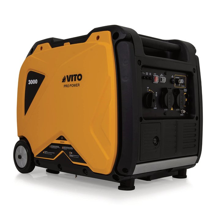 VITO Inverter Benzin-Stromerzeuger 3500W max. E-Start + Seilzug Generator