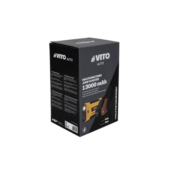 VITO Starthilfe Start Booster 12v Batterie-Starter 13000mAh - Jump-Starter Powerbank