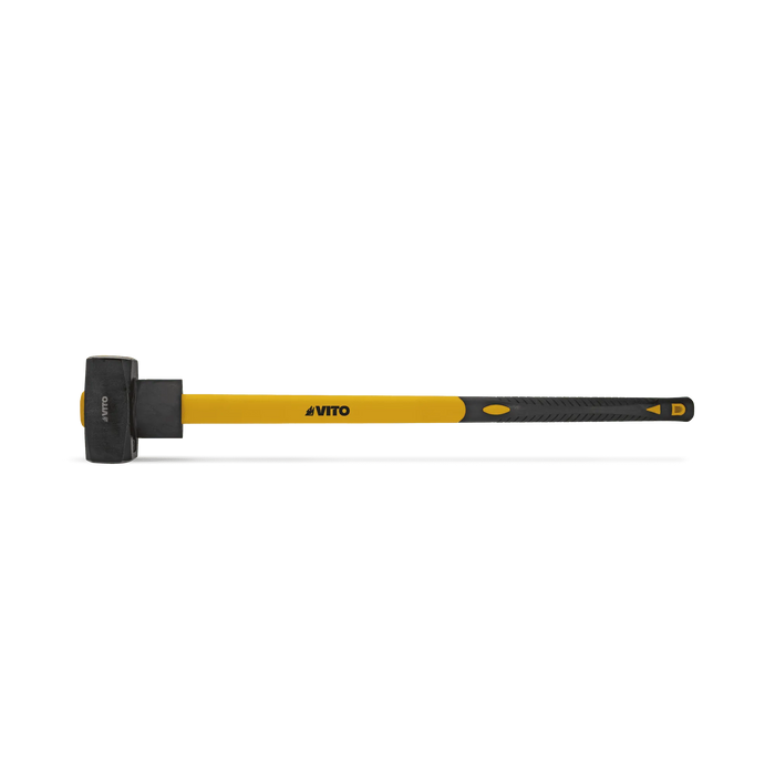 VITO Vorschlaghammer mit Stiel aus Fiberglas 4 kg - Kopf aus geschmiedetem Stahl - mit Soft-Grip - langer Stiel für gute Hebelwirkung - Abbruchhammer, Drillhammer, Hammer - Hand Tools - VIMB4