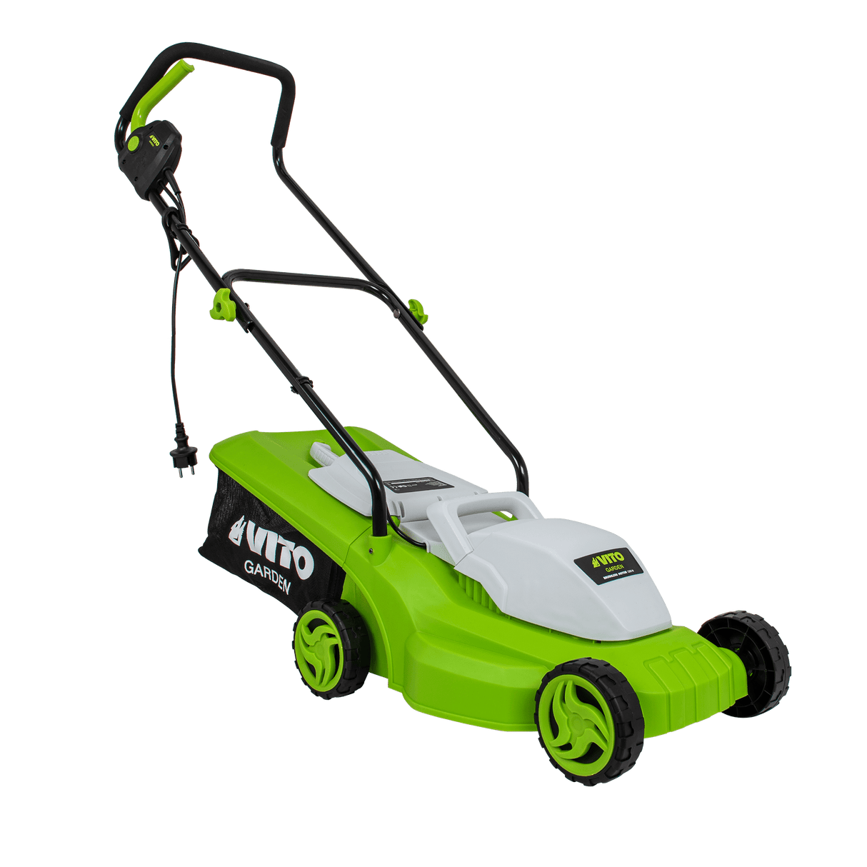 VITO Elektro Rasenmäher 1200W, bis 300m², Schnitt 32cm, 3 Schnitthöhen