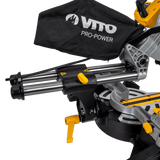 VITO Kapp- und Gehrungssäge 1500W Paneelsäge 210mm, 24 Zähne Sägeblatt, Laser - VISCME210
