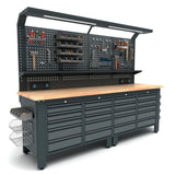 Bullram Profi Werkbank mit 20 Schubladen 2560 × 730 × 2005 mm – WBG06