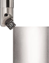 TECWERK Fasenfräser Ø 31 mm, Schaft-Ø 25 mm, vernickelt, mit Innenkühlung, verstellbar 10°–80°, für Wendeplatten TCMT/SCMT