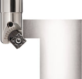 TECWERK Fasenfräser Ø 31 mm, Schaft-Ø 25 mm, vernickelt, mit Innenkühlung, verstellbar 10°–80°, für Wendeplatten TCMT/SCMT