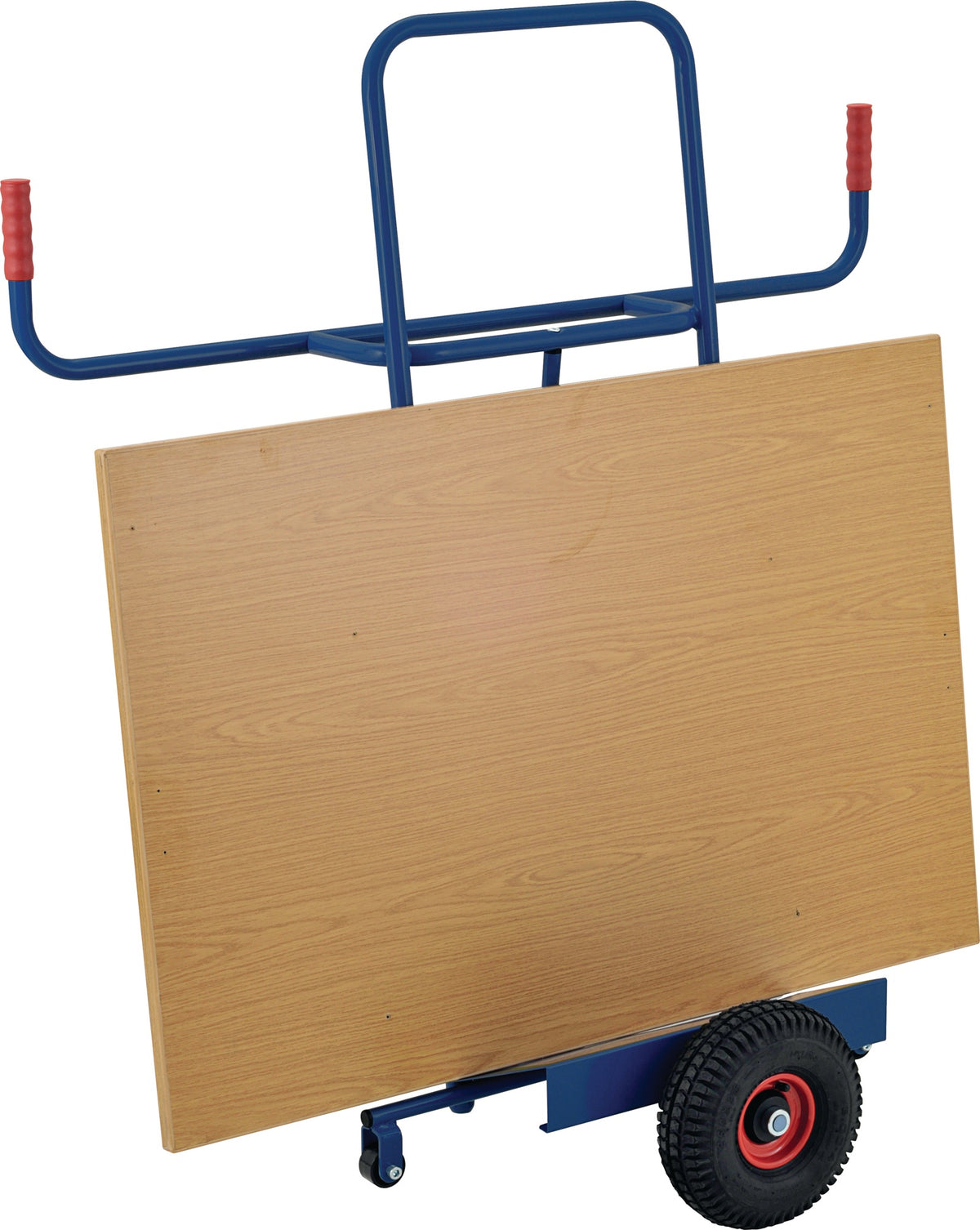 TECWERK Plattenkarre 350 kg Tragfähigkeit, 1440 mm Höhe, Luftbereifung saphirblau