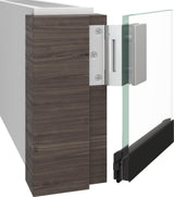 ATHMER Schall-Ex® GSA Türabsenkdichtung für Glastüren, 708 mm, Aluminium silberfarben eloxiert