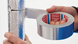 tesa Aluminiumklebeband 60650 ohne Liner, 50 m x 50 mm, hitzebeständig bis +160 °C