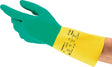 AlphaTec® 87-900 Chemikalienschutzhandschuh Gr. 7,5-8 grün/gelb EN 388, EN 374, EN 421