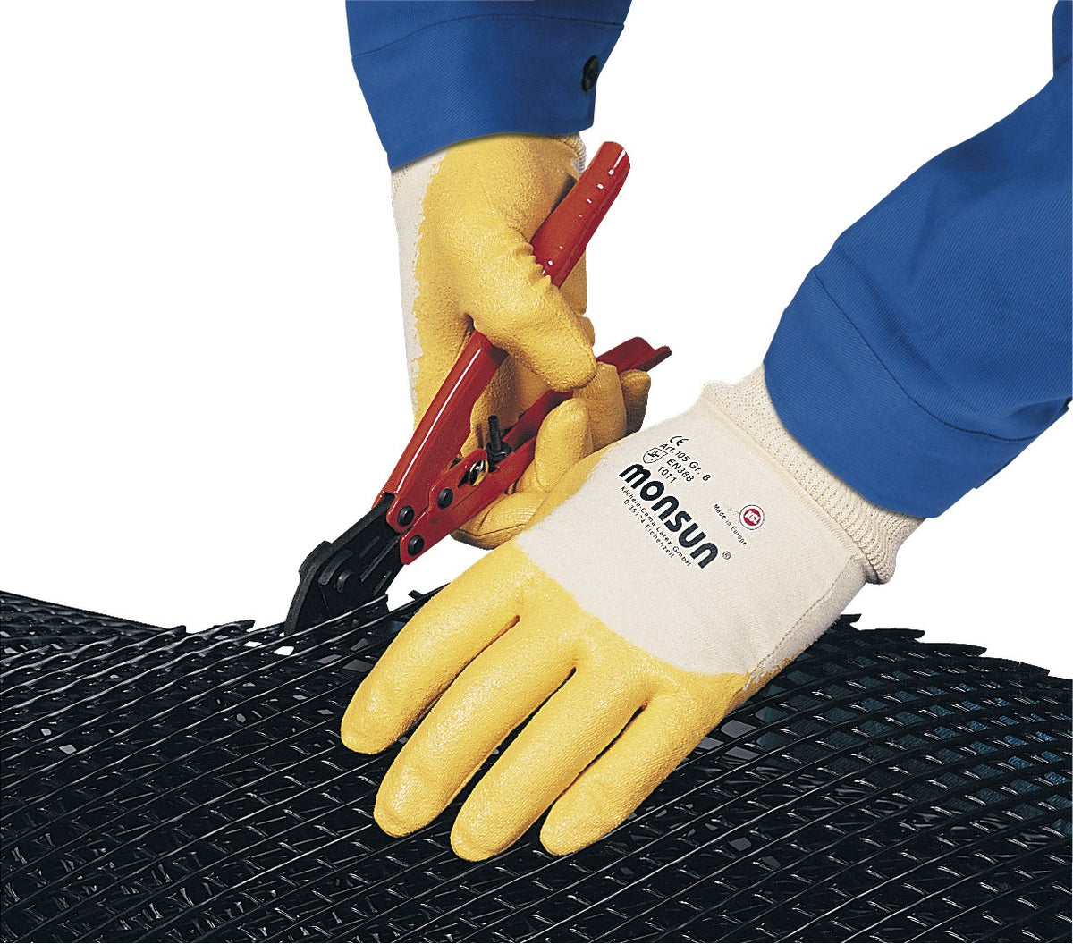 HONEYWELL Handschuhe Monsun 105 Nitrilbeschichtung EN 388 PSA II Gr. 9 curry – 10 Paar