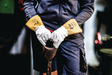 NITRAS SAFETY Schweißerhandschuhe ARGON PRO Gr.9 grau/ocker – EN 388, EN 12477, Nappaleder
