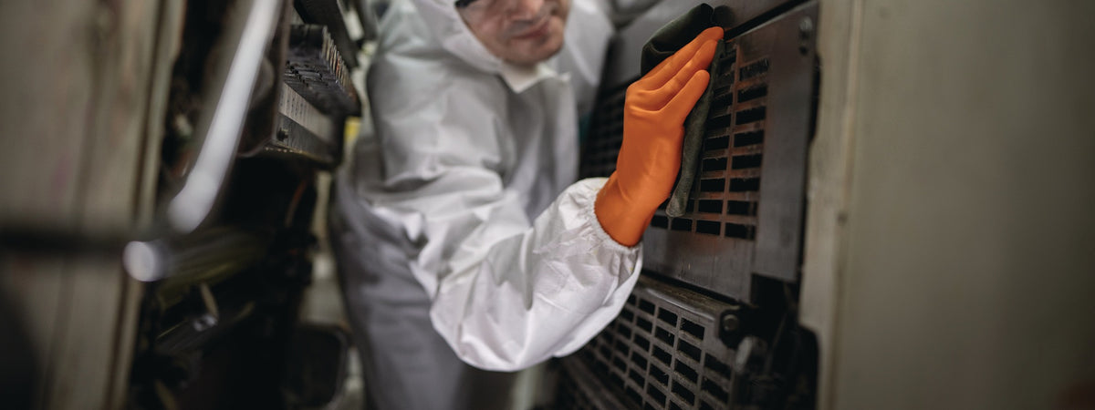 ANSELL TouchNTuff 93-800 Einweghandschuhe orange Gr. 6,5-7 – Chemikalienschutz, puderfrei