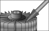 RUKO Frässtift SKM Hartmetall 3 mm Schaft Kreuzverzahnung KVZ 4 DIN 8033