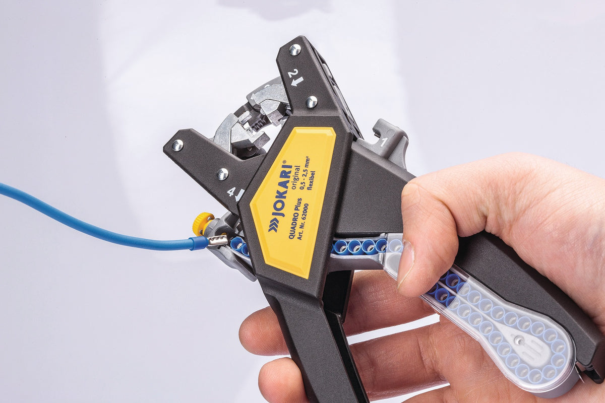 JOKARI Automatikabisolierzange QUADRO Plus 259 mm für 0,5-2,5 mm² mit 4 Funktionen