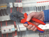 KNIPEX Crimpzange MultiCrimp 250 mm mit 5 Wechseleinsätzen – Für Kabelschuhe, Verbinder & Aderendhülsen