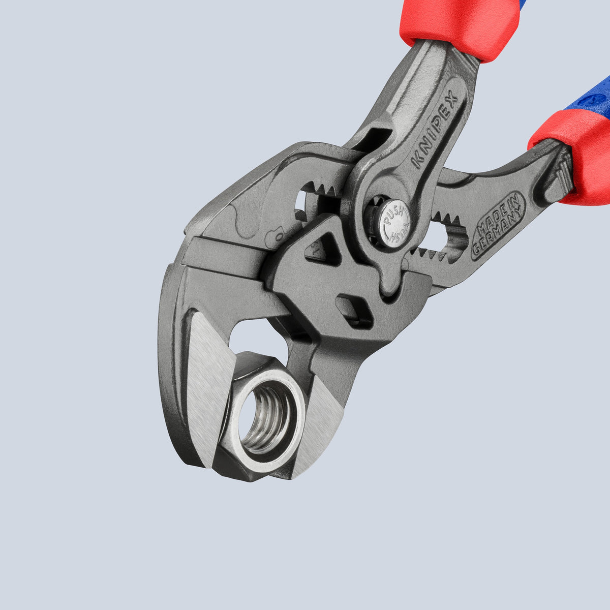 KNIPEX Zangenschlüssel 250 mm, Spannweite 52 mm, mit Kunststoffüberzug und Einstellskala
