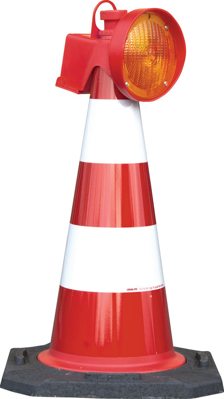 HORIZONT Leitkegel-LED-Leuchte ConeFix gelb einseitig mit Automatikschalter