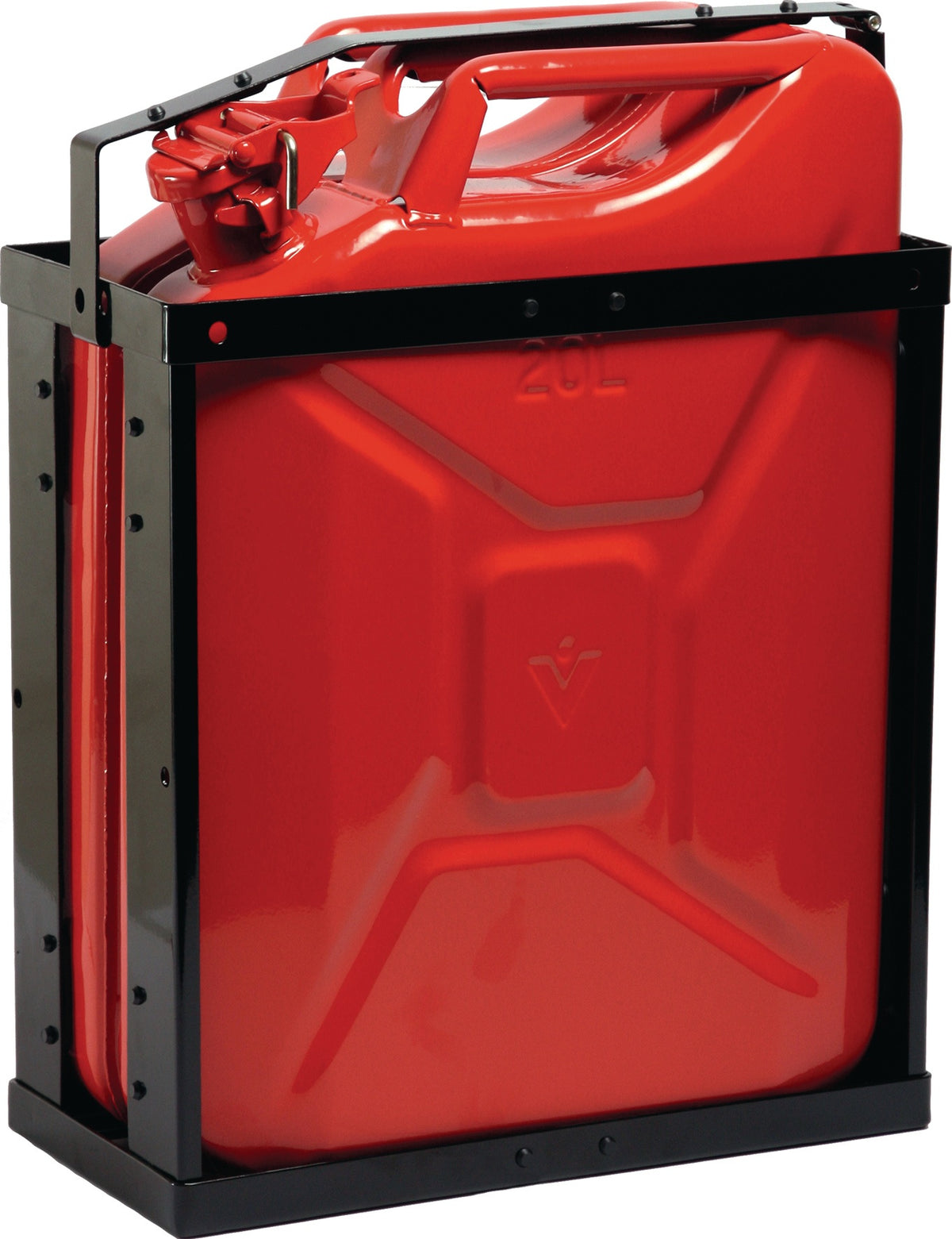 VALPRO Kanisterhalterung 377x174x485 mm Tiefschwarz RAL 9005 für 20 l Kraftstoffkanister