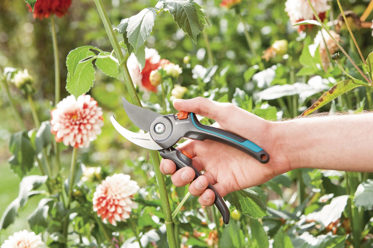 GARDENA Gartenschere Bypass 215 mm – Ergonomische ErgoTec-Griffe, 24 mm Schneidleistung